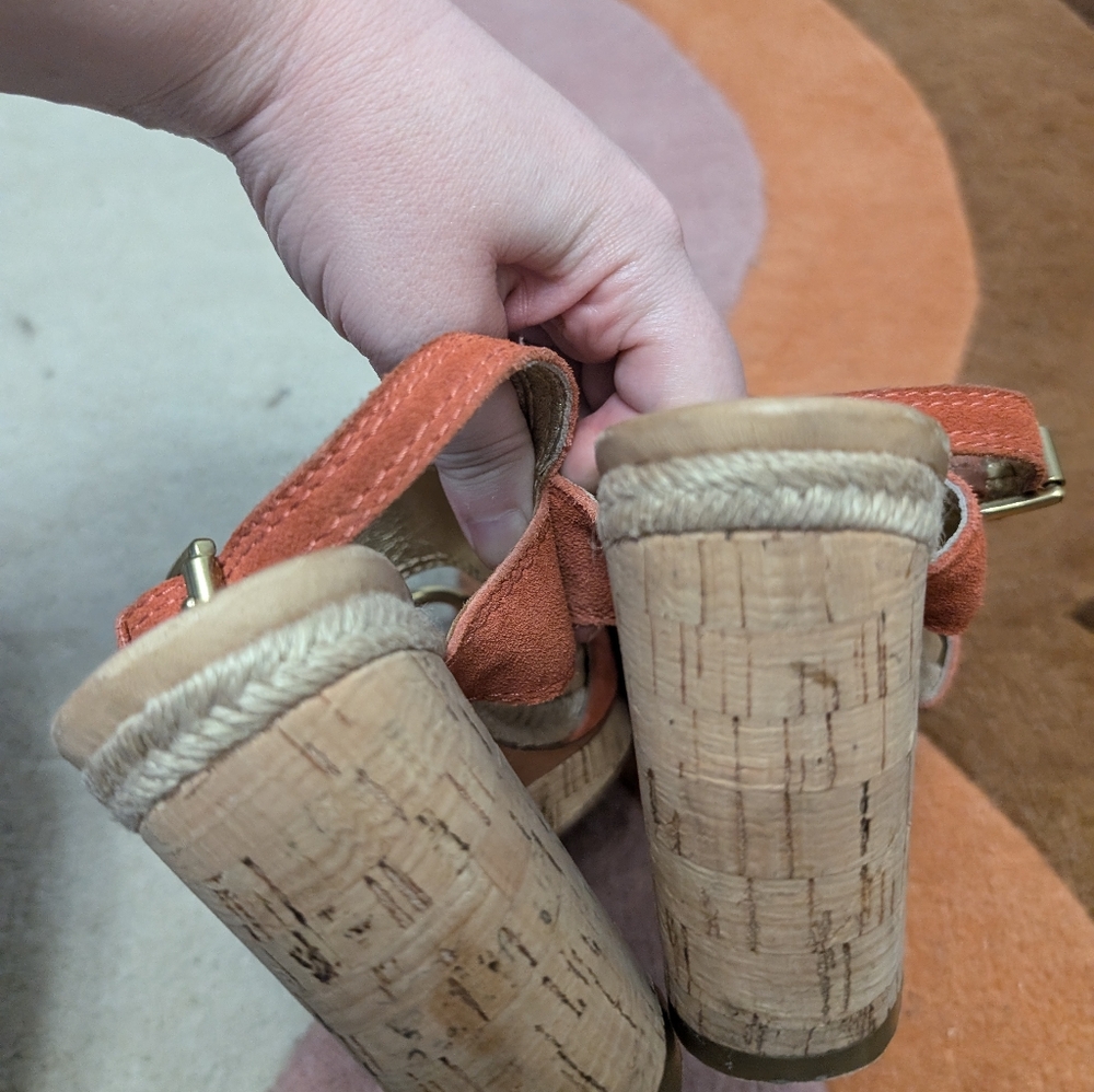 Coach Suede And Brass Heels - Picture 10 of 11